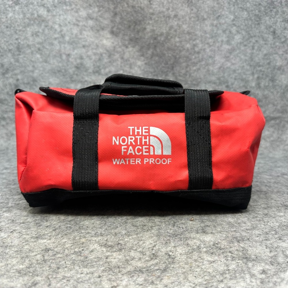 The North Face Waterproof Travel Canister Toiletry Bag Red Base Camp Mini Duffle
